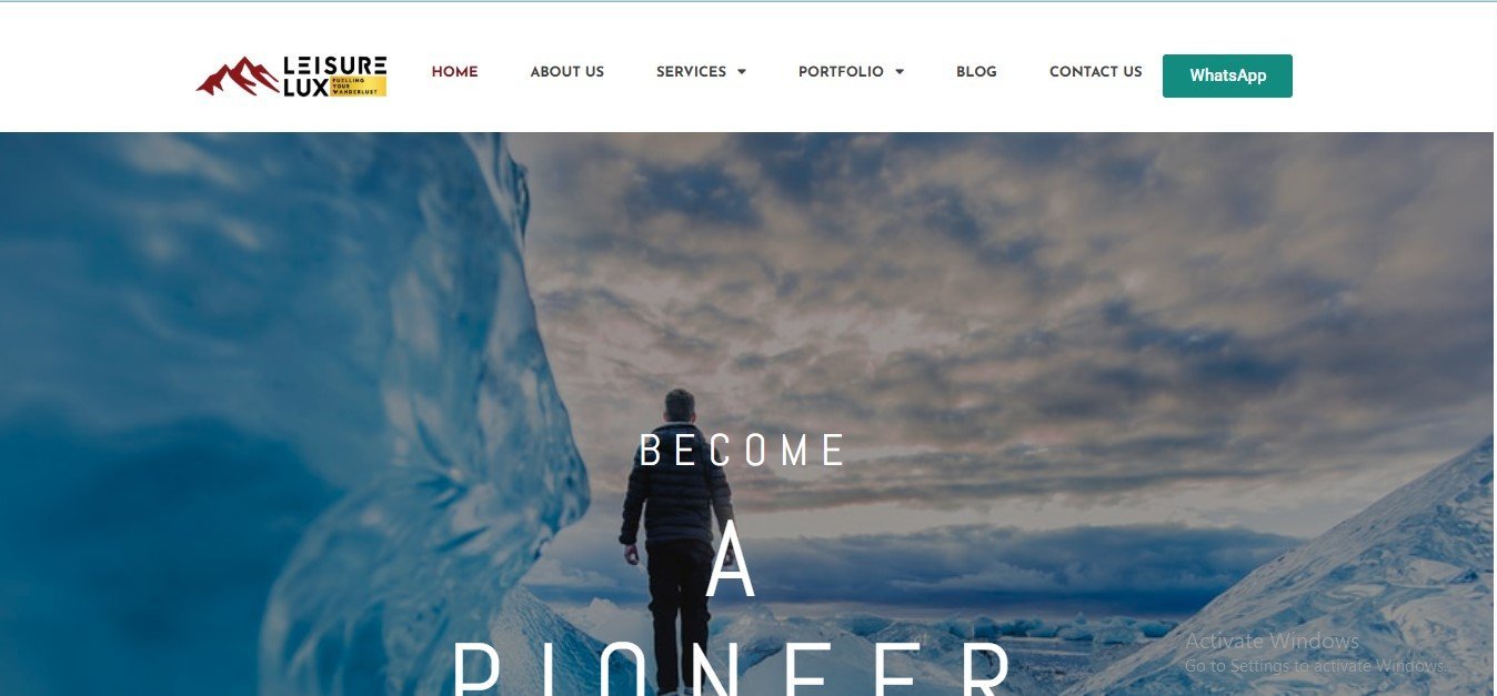 Website Design for travel company in ahmedabad leisurelux.co