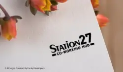 Logo Design for co-working space / shared office space company Station 27