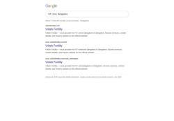 Google search results for IVF clinic Bangalore
