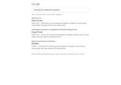 Google search results for swimming pool maintenance Bangalore