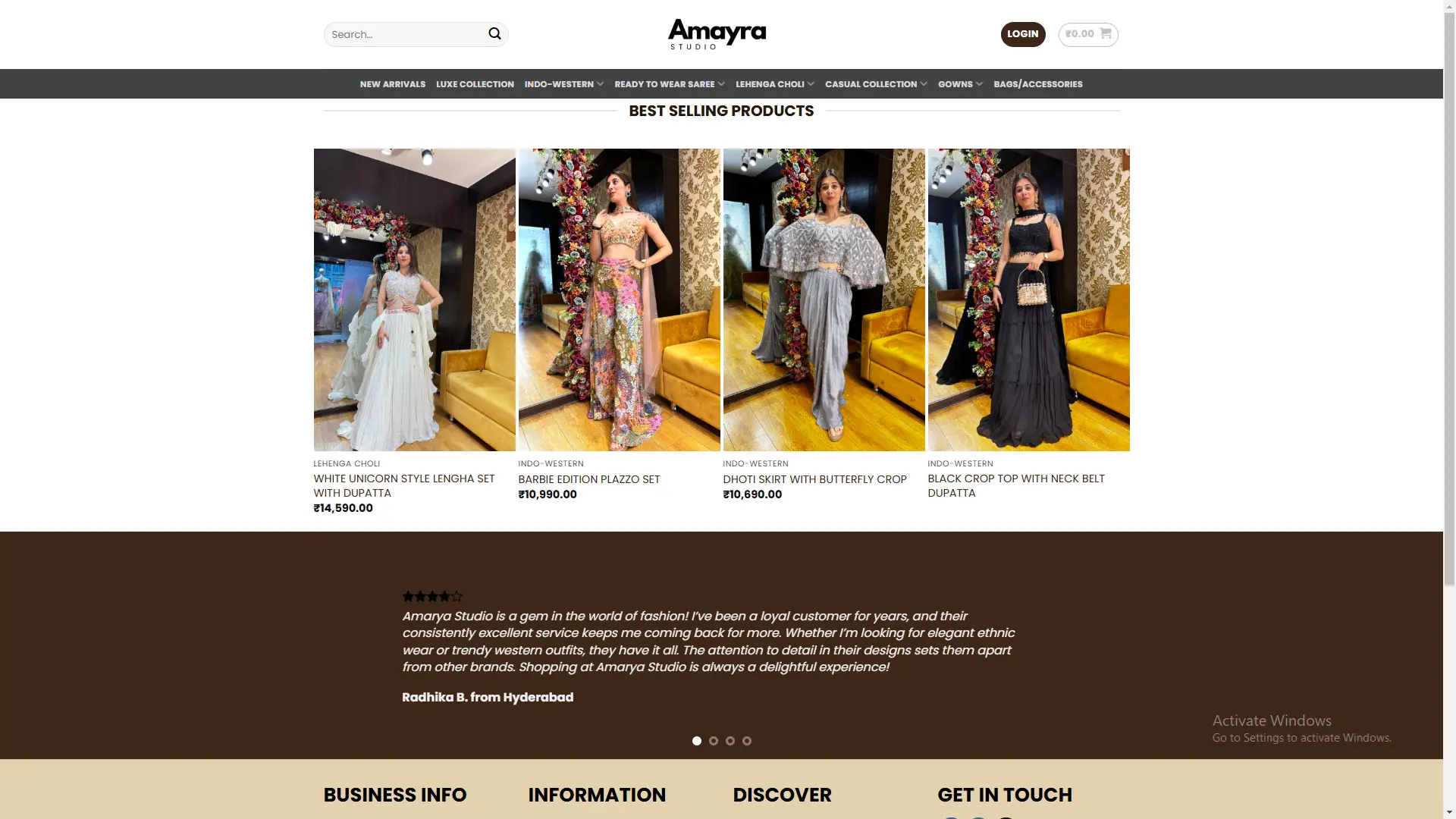 Amayra Studio Ecommerce Website Design Service